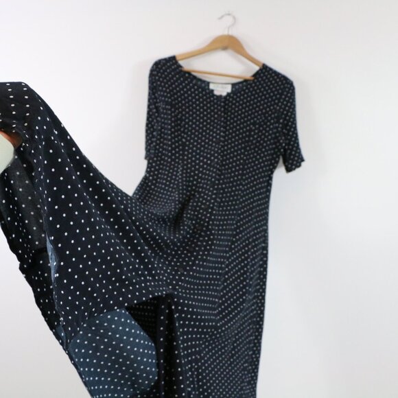 *Jessie Black and White Polka Dot Maxi Dress - Picture 6 of 8